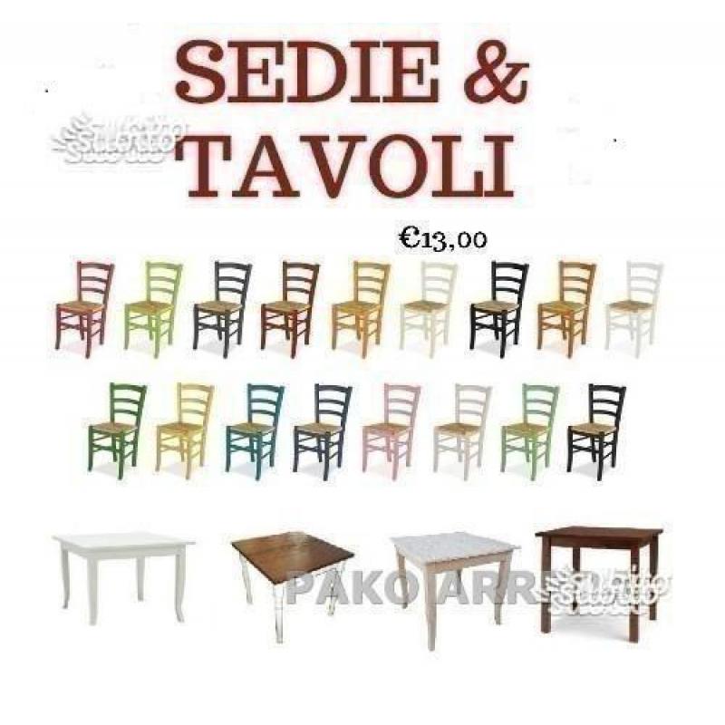 Sedia / sedie e tavolo / tavoli